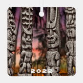 Kona, Hawaii, zweiseitiger Platz, Keramik Ornament (Rückseite)