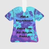 Kona Mischungs-hawaiisches Hibiskus-Flora-Aloha Ornament (Rückseite)