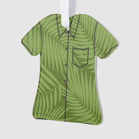 Kona Palms Hawaiian Leaf Tropical Aloha Shirt Ornament (Vorderseite)