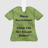 Kona Palms Hawaiian Leaf Tropical Aloha Shirt Ornament (Rückseite)