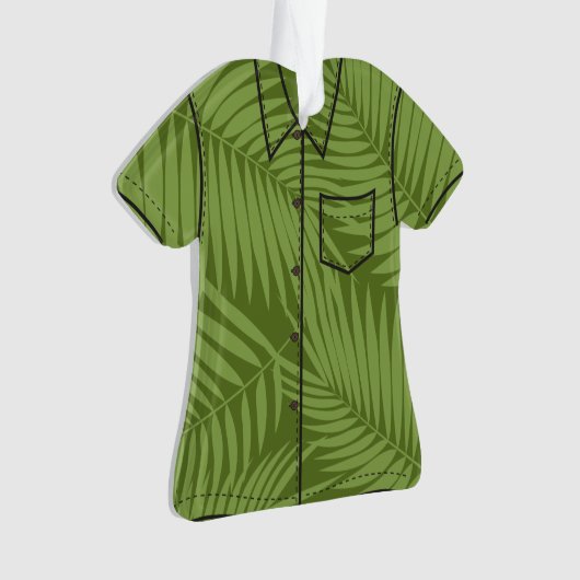 Kona Palms Hawaiian Leaf Tropical Aloha Shirt Ornament (Vorderseite)