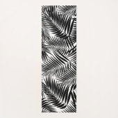 Kona Palms Hawaiian Leaf Tropical - Schwarz Yogamatte (Vorderseite)