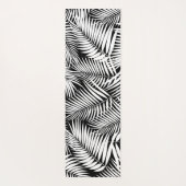 Kona Palms Hawaiian Leaf Tropical - Schwarz Yogamatte (Rückseite)