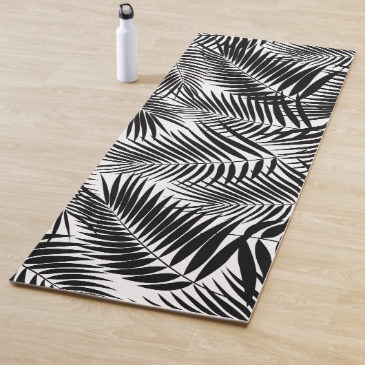 Kona Palms Hawaiian Leaf Tropical - Schwarz Yogamatte (Beispiel)