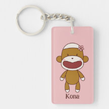 Kona Sock Monkey Acrylic Schlüsselanhänger
