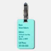 Kona Times Hibiskus Hawaiianische Gepäckmarken Gepäckanhänger (Rückseite vertikal)