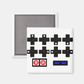 Konami Contra Code Magnet (Vorderseite/Rückseite)