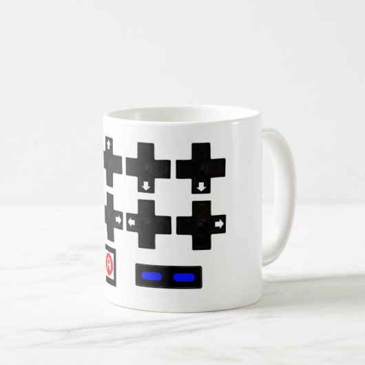 Konami-Kontra-Code Kaffeetasse (VorderseiteRechts)
