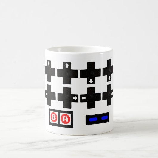 Konami-Kontra-Code Kaffeetasse (Mittel)