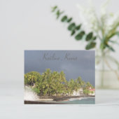 Konas Mauer vor dem Tsunami 2011 Postkarte (Stehend Vorderseite)