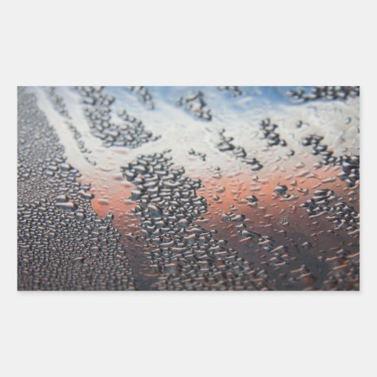 Kondenswassertropfen Rechteckiger Aufkleber (Vorderseite)