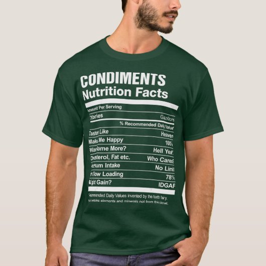 Konditionen Ernährung Fakten Funny T-Shirt (Vorderseite)