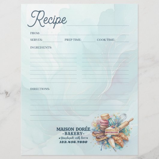 Konditor Backrezept Seite Kochbuch (Vorne)