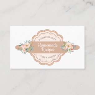 Konditor hausgemachte Bäckerei Rezept Visitenkarte