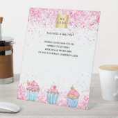 Konditorei Bäckerei rosa Logo Menü Preis Sockelschild (In Situ)