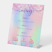 Konditorei Bakery Logo holografische Menü Preis Sockelschild (Vorderseite)