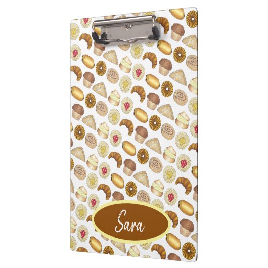 Konditorei Croissant Danish Muffin Backwaren Klemmbrett (Links)