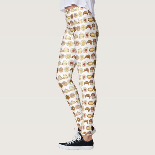 Konditorei Croissant Danish Muffin Backwaren Leggings (Links)