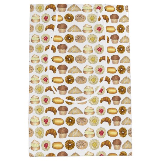 Konditorei Croissant Danish Muffin Backwaren Mittlere Geschenktüte (Vorderseite)