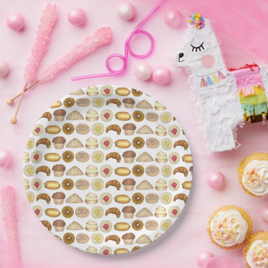 Konditorei Croissant Danish Muffin Backwaren Pappteller (Party)