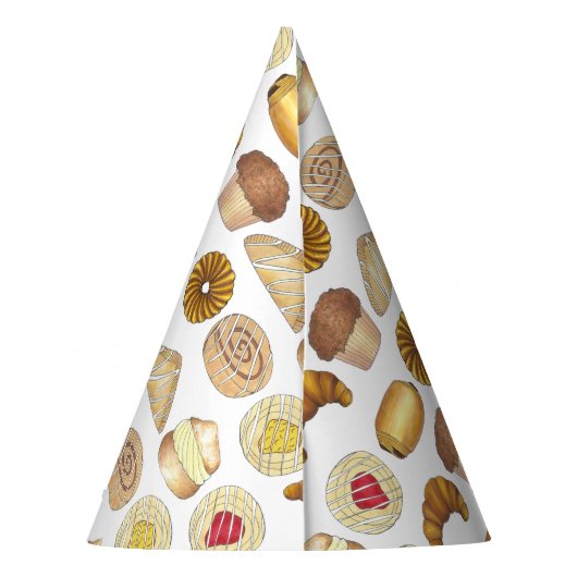 Konditorei Croissant Danish Muffin Backwaren Partyhütchen (Rückseite)