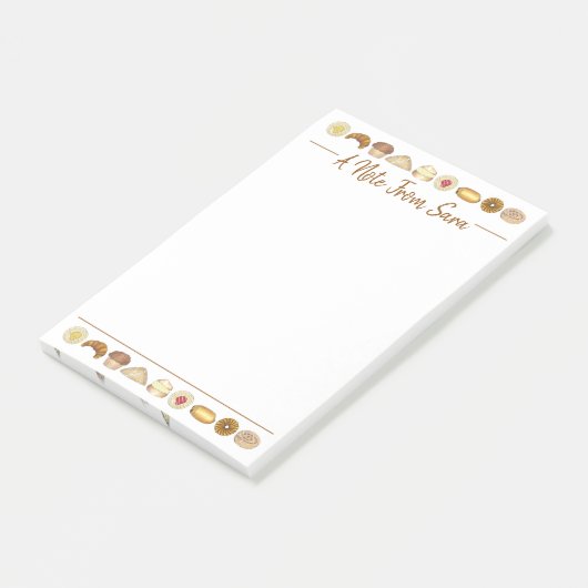 Konditorei Croissant Danish Muffin Backwaren Post-it Klebezettel (angewinkelt)