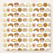 Konditorei Croissant Danish Muffin Backwaren Rechteckiger Pappuntersetzer (Vorderseite)