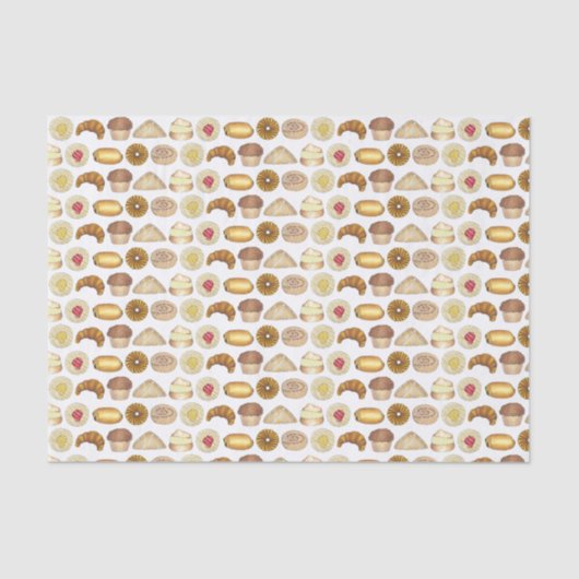 Konditorei Croissant Danish Muffin Backwaren Seidenpapier (Vorderseite)