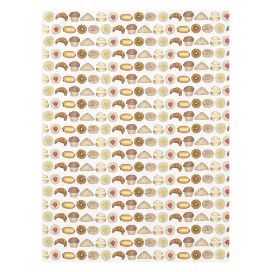 Konditorei Croissant Danish Muffin Backwaren Tischdecke (Vorderseite)