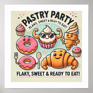 Konditorei Elegante Kunst für Bäcker & Dessert Poster
