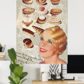 Konditorei für Pariser Bäckereien Poster (Heimbüro)