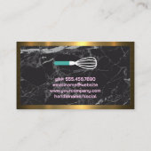 Konditorei | Icing-Zuckerguss | Marmor | Goldmetal Visitenkarte (Rückseite)