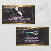 Konditorei | Icing-Zuckerguss | Marmor | Goldmetal Visitenkarte (Vorne/Hinten)