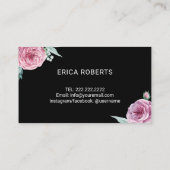 Konditorei Koch Backbäckerei Moderne Blumentypogra Visitenkarte (Rückseite)