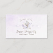 Konditorei Koch Backen Utensil Lila Blumengestein Visitenkarte (Vorderseite)