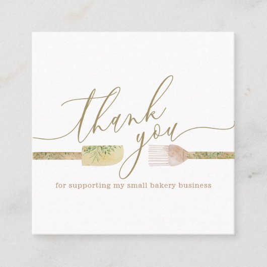 Konditorei Koch Bäckerei Catering vielen Dank Quadratische Visitenkarte (Vorderseite)