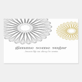 Konditorei Koch Backflüster Moderner Catering Rechteckiger Aufkleber