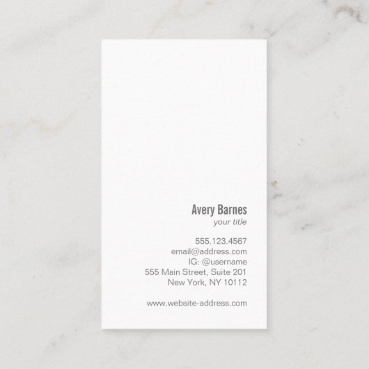 Konditorei Koch Backflüster Moderner Catering Visitenkarte (Rückseite)