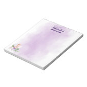 Konditorei Koch Backtriebmittel Lila Wasserfarbe Notizblock (Rotiert)