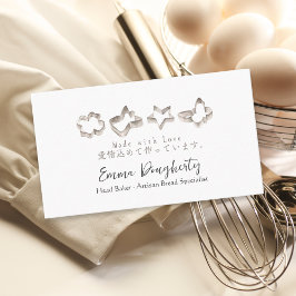 Konditorei Koch Backutensil Eleganter Cookie Cutte Visitenkarte