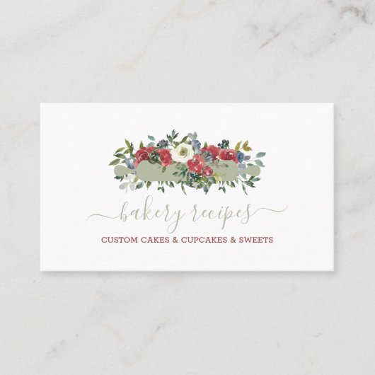 Konditorei Koch hausgemachte Bäckerei Grüne Rote B Visitenkarte (Vorderseite)