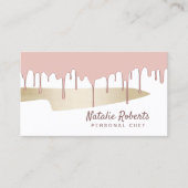 Konditorei Koch Knife Catering Rose Gold Drilling Visitenkarte (Vorderseite)