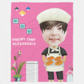 Konditorei Koch Kopf in Hole Bester Keks Geburtsta Fleecedecke (Vorderseite)