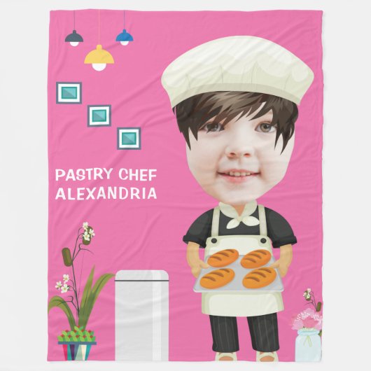 Konditorei Koch Kopf in Hole Bester Keks Geburtsta Fleecedecke (Vorderseite)