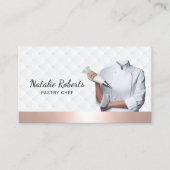 Konditorei Koch Luxus Rose Gold Süßigkeiten Kuchen Visitenkarte (Vorderseite)