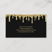 Konditorei Koch Moderne Gold Tropfen Whisky Logo B Visitenkarte (Rückseite)