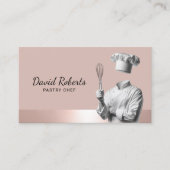 Konditorei Koch Moderne Rose Gold Bäckerei Visitenkarte (Vorderseite)