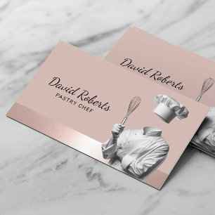 Konditorei Koch Moderne Rose Gold Bäckerei Visitenkarte