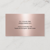 Konditorei Koch Moderne Rose Gold Border Cake Bäck Visitenkarte (Rückseite)