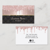 Konditorei Koch Moderne Rose Gold Tropfen #3 Visitenkarte (Vorne/Hinten)